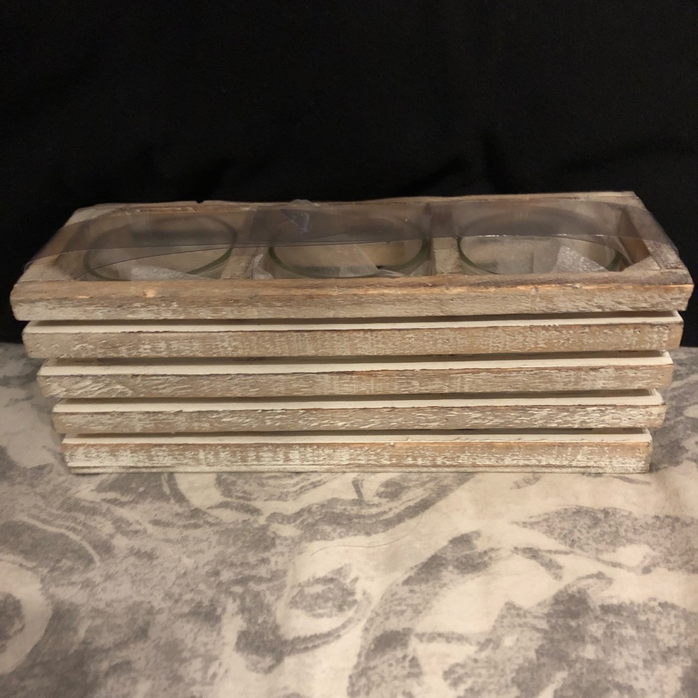 Three piece candle holder